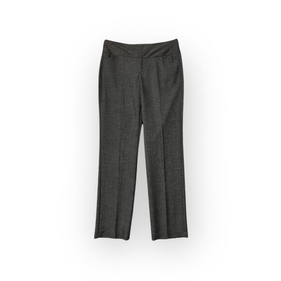 Elle Women's Grey Chambray Mid-Rise Straight Leg 34.5" Inseam Career Pants SZ 6L - Picture 1 of 10